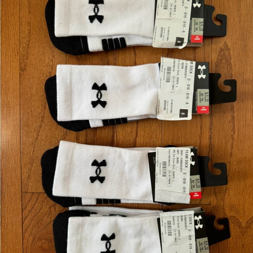 (9 PACK) Under Armour Athletic Socks in White and Black